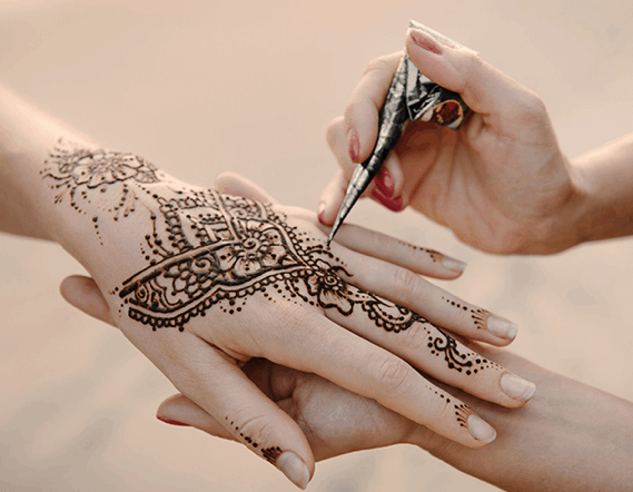 Arabische entertainment Glitter tattoos