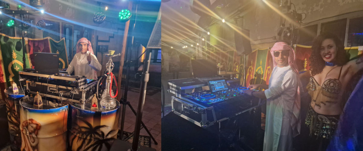 Waterpijp lounge entertainment DJ - met geluid en licht