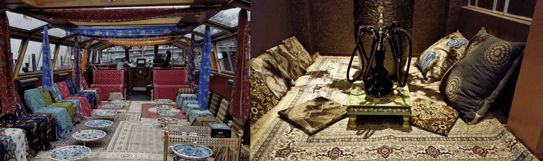 Verhuur van waterpijpen Arabische decoratie voor uw feest