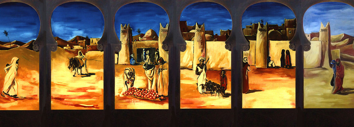 Arabisch themafeest oosterse stadje bedoeienen stadje